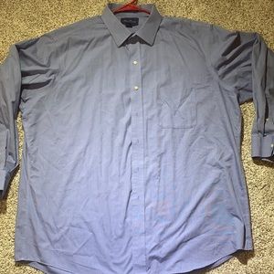 Long sleeve Allan Flusser cotton dress shirt blue
